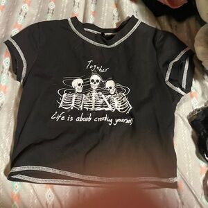Skeleton crop top